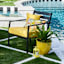 Yellow Outdoor Solar Lantern, 9"
