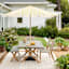 Honeybloom Premium Yellow Stripe Round Patio Umbrella, 9'
