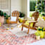 Yellow Color Block Square Outdoor Throw Pillow, 18"