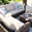 2-Piece Highland Brown Wicker with Sand Cushions Patio Sofa