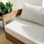 Oakes Driftwood Finish Acacia Wood Patio Sofa with Ash Cushions