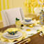Lemonade Yellow Victorian Ruffled Round Placemat, 15"