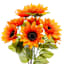 Yellow Sunflower Bush, 17"