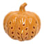 Yellow Ceramic Pumpkin with LED Light, 5"