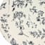 Navy Blue Floral Print Braided Round Placemat, 15"