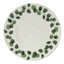 Green Leaf Print Braided Round Placemat, 15"