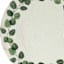 Green Leaf Print Braided Round Placemat, 15"