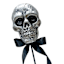 Halloween Silver Skull Pick, 21"