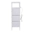 Sabrina 3-Drawer Storage Tower with Shelf USB, White