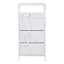 Sabrina 3-Drawer Storage Tower with Shelf USB, White