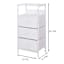 Sabrina 3-Drawer Storage Tower with Shelf USB, White