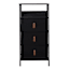 Sean 3-Drawer Storage Tower with Shelf USB, Black