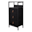 Sean 3-Drawer Storage Tower with Shelf USB, Black
