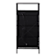 Sean 3-Drawer Storage Tower with Shelf USB, Black