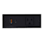 Sean 3-Drawer Storage Tower with Shelf USB, Black
