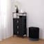 Sean 3-Drawer Storage Tower with Shelf USB, Black