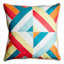 Ray Warm Multicolor Geo Square Outdoor Throw Pillow, 17"