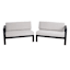 2-Piece Soho Black Steel Patio Sofa