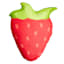 Strawberry Shaped Outdoor Throw Pillow, 20x13.5