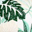 Found & Fable Green Leaf Embroidered Lumbar Outdoor Throw Pillow, 14x20