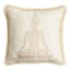Found & Fable Buddha Outdoor Throw Pillow with Fringe, 18"