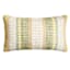 Honeybloom Green & Yellow Block Stripe Lumbar Outdoor Throw Pillow, 14x20