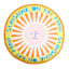 Yellow Sun Embroidered Round Outdoor Throw Pillow, 16"