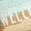 Honeybloom Blue & Tan Welcome Lumbar Outdoor Throw Pillow, 14x20