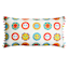 Sun With Mini Pom Pom Trim Lumbar Outdoor Throw Pillow, 26x14