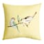 Honeybloom Yellow Birds Square Outdoor Throw Pillow, 16"