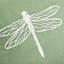 Honeybloom Green Dragonfly Embroidered Square Outdoor Throw Pillow, 18"