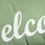 Honeybloom Green Welcome Embroidered Lumbar Outdoor Throw Pillow, 14x20