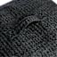 Crosby St. Black Hermosa Outdoor Pouf, 20"