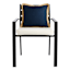 2-Pack Navy Jute Trim Outdoor Throw Pillow, 18"