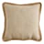 2-Pack Natural Jute Trim Outdoor Throw Pillow, 18"