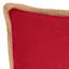 2-Pack Red Jute Trim Outdoor Throw Pillow, 18"