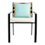 2-Pack Canal Blue Jute Trim Outdoor Throw Pillow, 18"