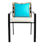 2-Pack Turquoise Jute Trim Outdoor Throw Pillow, 18"