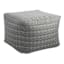 Crosby St. Grey Textured Outdoor Pouf, 20"