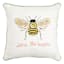 Honeybloom Life is Bee-autiful Woven Outdoor Throw Pillow, 18"