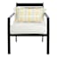 Honeybloom Yellow & White Stitch Woven Lumbar Outdoor Throw Pillow, 14x24