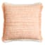 Honeybloom Rose Solid Woven with Fringe Outdoor Throw Pillow, 18"