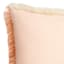 Honeybloom Rose Solid Woven with Fringe Outdoor Throw Pillow, 18"