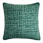 Honeybloom Dark Green Solid Woven Outdoor Throw Pillow, 18"