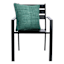 Honeybloom Dark Green Solid Woven Outdoor Throw Pillow, 18"