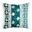 Honeybloom Dark Green Flowers Woven Outdoor Throw Pillow, 18"
