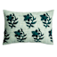 Honeybloom Periwinkle Flowers Woven Lumbar Outdoor Throw Pillow, 14x20