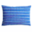 Honeybloom Dark Blue Stripe Woven Lumbar Outdoor Throw Pillow, 14x20