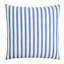 Honeybloom Dark Blue Rope Stripe Woven Outdoor Throw Pillow, 18"