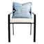Honeybloom Light Blue Solid Woven with Fringe Outdoor Throw Pillow, 18"